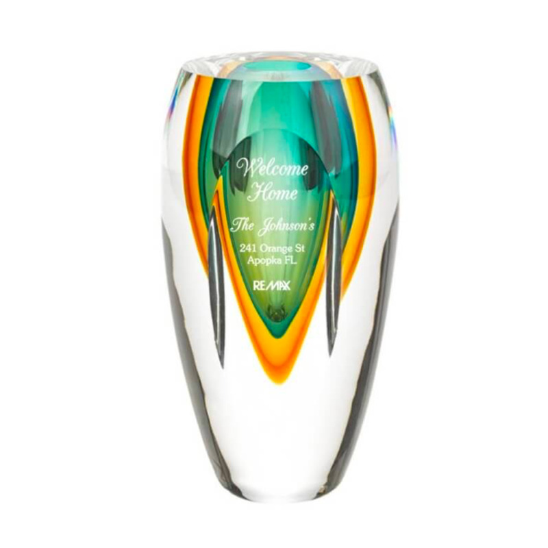 Tropics Inspired Crystal Art Vase Customized for You - Wanda