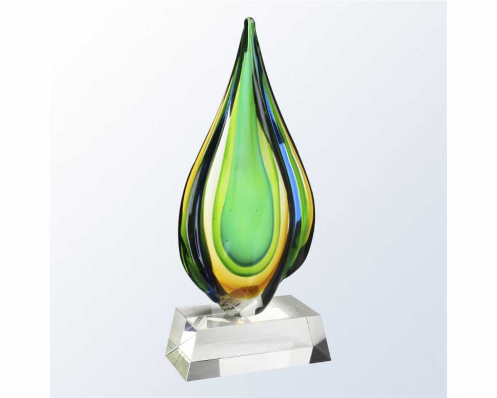 Turquoise Tear drop Glass Award - Killeen