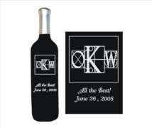 Engraved Wine Bottles - Monograms - Display Series