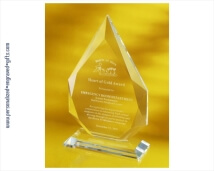 Engraved Crystal Flame Apex Award
