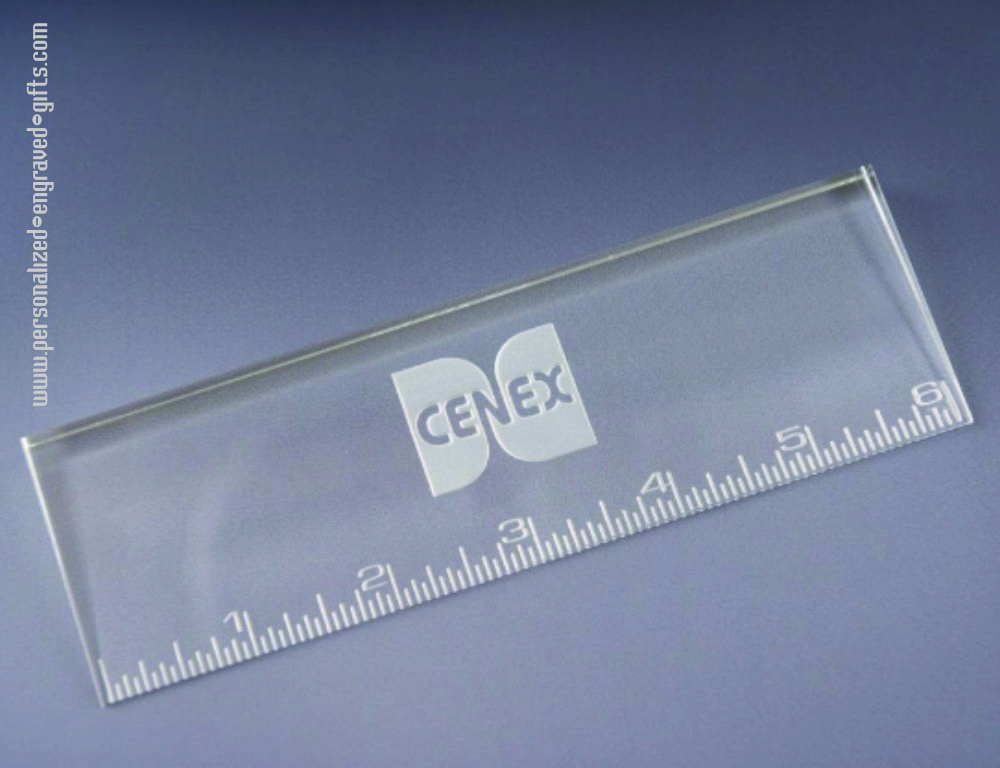 Personalized Engraved Crystal Ruler - The Architect