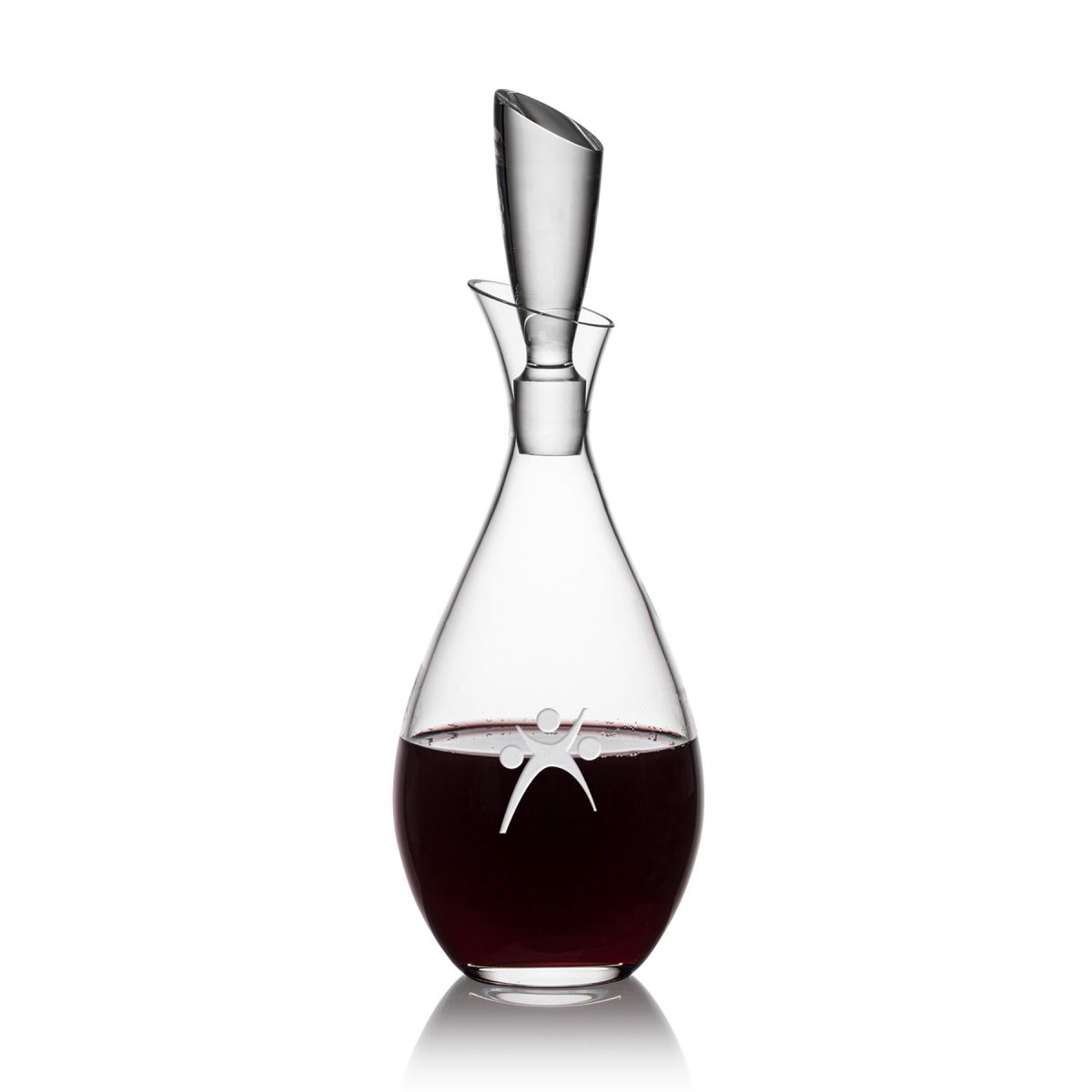 Engraved Red or White Wine Carafe with Stopper - Elisa