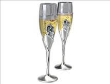 Two-Tone Heart Flutes (Set of 2)