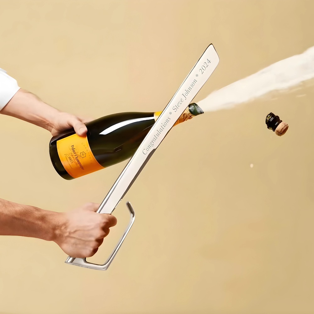 Italian Designed Modern Styled Champagne Saber Sarno