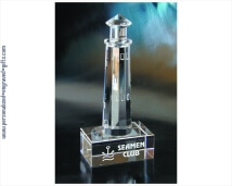Engraved Crystal Lighthouse