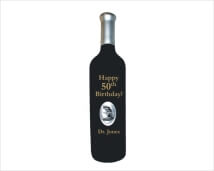 Engraved Wine Bottles - Scientist