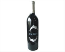 Engraved Wine Bottles - Dolphin