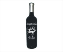 Engraved Wine Bottle for the Sagittarius