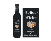 Custom Engraved Wine Bottles - Holiday Gift Design 1