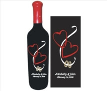 Personalized Engraved Wine Bottles Heart Design 10
