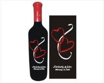 Personalized Engraved Wine Bottles Heart Design # 9