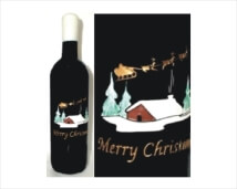 Engraved Wine Bottles - Santas Sleigh