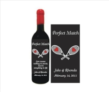 Engraved Wine Bottles - Tennis - Love