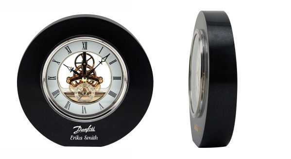 Personalized Engraved Circular Granite Clock