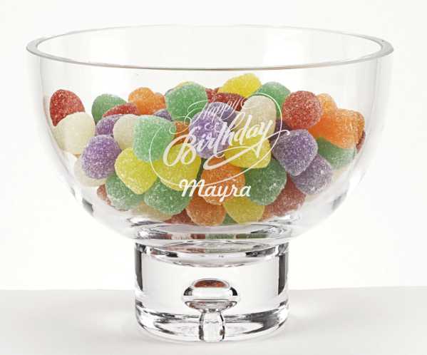 Engraved Happy Birthday Candy Dishes