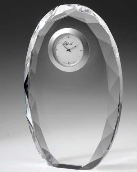 customized crystal oval clock
