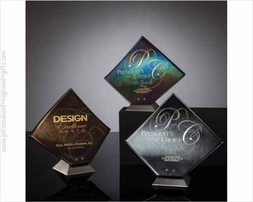 metallice glass award on metal base ghesseh 