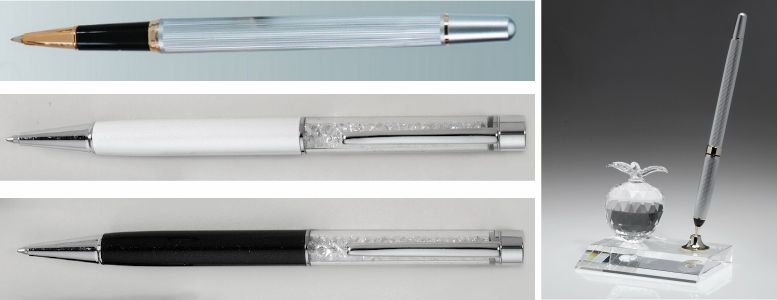 silver black pearl pens for for crystal pens set